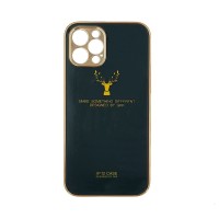 GKK Electroplate Glass Case Apple iPhone 12 Pro Max Reindeer Πράσινο