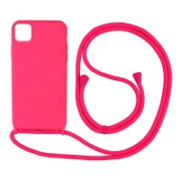 Θήκη Σιλικόνης με Κορδόνι CarryHang Sonique Apple iPhone 11 Pro Max Φούξια