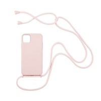 Θήκη Σιλικόνης με Κορδόνι CarryHang Sonique Apple iPhone 12 Pro Max Ροζ