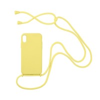 Θήκη Σιλικόνης με Κορδόνι CarryHang Sonique Apple iPhone X / iPhone XS Κίτρινο