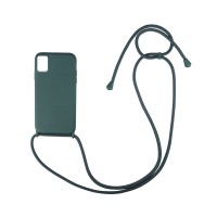 Θήκη Σιλικόνης με Κορδόνι CarryHang Sonique Samsung Galaxy A51 Πράσινο Σκούρο