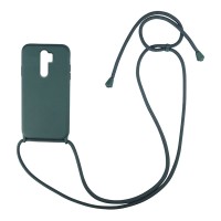 Θήκη Σιλικόνης με Κορδόνι CarryHang Sonique Xiaomi Redmi Note 8 Pro Πράσινο Σκούρο