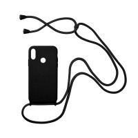 Θήκη Σιλικόνης με Κορδόνι CarryHang Sonique Huawei P30 Lite Μαύρο