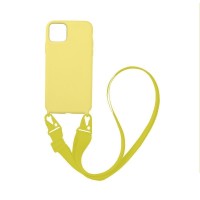 Θήκη Σιλικόνης με Strap CarryHang Sonique Apple iPhone 11 Pro Max Κίτρινο