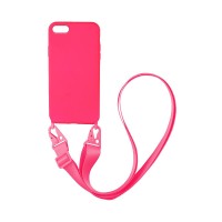 Θήκη Σιλικόνης με Strap CarryHang Sonique Apple iPhone 7 Plus / iPhone 8 Plus Φούξια