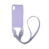 Θήκη Σιλικόνης με Strap CarryHang Sonique Apple iPhone X / iPhone XS Λιλά