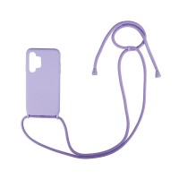 Θήκη Σιλικόνης με Κορδόνι CarryHang Sonique Samsung Galaxy A32 4G Λιλά