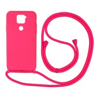 Θήκη Σιλικόνης με Κορδόνι CarryHang Sonique Xiaomi Redmi Note 9 Φούξια