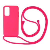 Θήκη Σιλικόνης με Κορδόνι CarryHang Sonique Xiaomi Redmi Note 10 Pro Φούξια