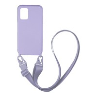 Θήκη Σιλικόνης με Strap CarryHang Sonique Samsung Galaxy A31 Λιλά