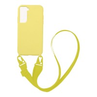 Θήκη Σιλικόνης με Strap CarryHang Sonique Samsung Galaxy S21 Κίτρινο