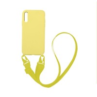 Θήκη Σιλικόνης με Strap CarryHang Sonique Samsung Galaxy A70/A70s Κίτρινο