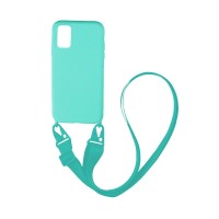 Θήκη Σιλικόνης με Strap CarryHang Sonique Samsung Galaxy A02s Γαλάζιο