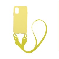 Θήκη Σιλικόνης με Strap CarryHang Sonique Samsung Galaxy A02s Κίτρινο
