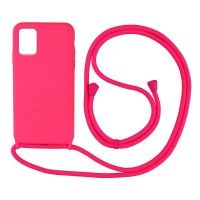 Θήκη Σιλικόνης με Κορδόνι CarryHang Sonique Samsung Galaxy A71 Φούξια