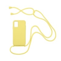 Θήκη Σιλικόνης με Κορδόνι CarryHang Sonique Samsung Galaxy A51 Κίτρινο