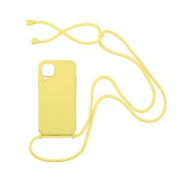 Θήκη Σιλικόνης με Κορδόνι CarryHang Sonique Samsung Galaxy A42 5G Κίτρινο
