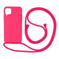 Θήκη Σιλικόνης με Κορδόνι CarryHang Sonique Samsung Galaxy A12 / Galaxy M12 Φούξια
