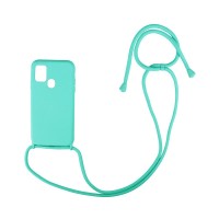 Θήκη Σιλικόνης με Κορδόνι CarryHang Sonique Samsung Galaxy A21s Γαλάζιο
