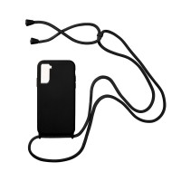 Θήκη Σιλικόνης με Κορδόνι CarryHang Sonique Samsung Galaxy S21 Plus Μαύρο