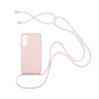 Θήκη Σιλικόνης με Κορδόνι CarryHang Sonique Samsung Galaxy S21 Ροζ