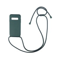 Θήκη Σιλικόνης με Κορδόνι CarryHang Sonique Samsung Galaxy S10 Πράσινο Σκούρο