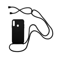 Θήκη Σιλικόνης με Κορδόνι CarryHang Sonique Samsung Galaxy A20s Μαύρο