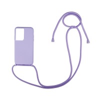 Θήκη Σιλικόνης με Κορδόνι CarryHang Sonique Samsung Galaxy S21 Ultra Λιλά