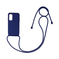 Θήκη Σιλικόνης με Κορδόνι CarryHang Sonique Samsung Galaxy S20 Μπλε Σκούρο