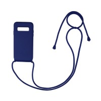 Θήκη Σιλικόνης με Κορδόνι CarryHang Sonique Samsung Galaxy S10 Plus Μπλε Σκούρο