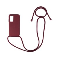Θήκη Σιλικόνης με Κορδόνι CarryHang Sonique Samsung Galaxy A72 4G Μπορντό
