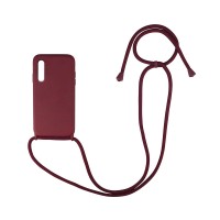 Θήκη Σιλικόνης με Κορδόνι CarryHang Sonique Samsung Galaxy A70/A70s Μπορντό
