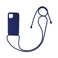 Θήκη Σιλικόνης με Κορδόνι CarryHang Sonique Samsung Galaxy A42 5G Μπλε Σκούρο