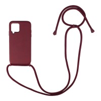 Θήκη Σιλικόνης με Κορδόνι CarryHang Sonique Samsung Galaxy A22 4G / Galaxy M32 4G / Galaxy M22 4G Μπορντό
