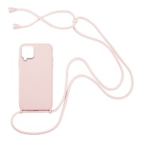 Θήκη Σιλικόνης με Κορδόνι CarryHang Sonique Samsung Galaxy A22 4G / Galaxy M32 4G / Galaxy M22 4G Ροζ