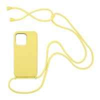 Θήκη Σιλικόνης με Κορδόνι CarryHang Sonique Apple iPhone 13 Pro Κίτρινο