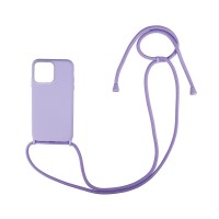 Θήκη Σιλικόνης με Κορδόνι CarryHang Sonique Apple iPhone 13 Pro Λιλά