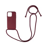 Θήκη Σιλικόνης με Κορδόνι CarryHang Sonique Apple iPhone 13 Pro Μπορντό