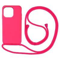 Θήκη Σιλικόνης με Κορδόνι CarryHang Sonique Apple iPhone 13 Pro Max Φούξια