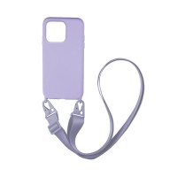 Θήκη Σιλικόνης με Strap CarryHang Sonique Apple iPhone 13 Pro Λιλά