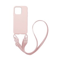 Θήκη Σιλικόνης με Strap CarryHang Sonique Apple iPhone 13 Pro Max Ροζ