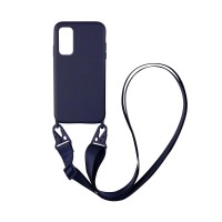 Θήκη Σιλικόνης με Strap CarryHang Sonique Samsung Galaxy S20 Plus Μπλε Σκούρο
