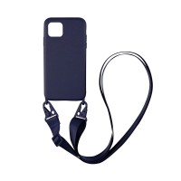 Θήκη Σιλικόνης με Strap CarryHang Sonique Samsung Galaxy A22 5G Μπλε Σκούρο