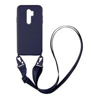 Θήκη Σιλικόνης με Strap CarryHang Sonique Xiaomi Redmi 9 Μπλε Σκούρο