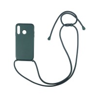 Θήκη Σιλικόνης με Κορδόνι CarryHang Sonique Huawei P30 Lite Πράσινο Σκούρο