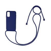 Θήκη Σιλικόνης με Κορδόνι CarryHang Sonique Xiaomi Poco M3 / Redmi 9T Μπλε Σκούρο