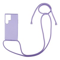 Θήκη Σιλικόνης με Κορδόνι CarryHang Sonique Samsung Galaxy S22 Ultra Λιλά