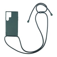 Θήκη Σιλικόνης με Κορδόνι CarryHang Sonique Samsung Galaxy S22 Ultra Πράσινο Σκούρο