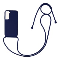 Θήκη Σιλικόνης με Κορδόνι CarryHang Sonique Samsung Galaxy S22 Μπλε Σκούρο