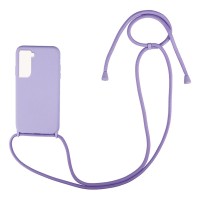 Θήκη Σιλικόνης με Κορδόνι CarryHang Sonique Samsung Galaxy S21 FE Λιλά